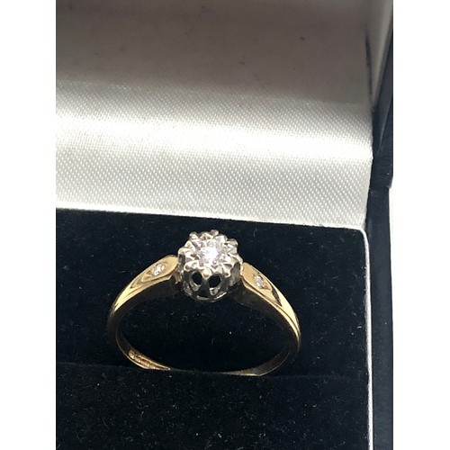 53 - 9ct gold diamond ring weight 2.2g