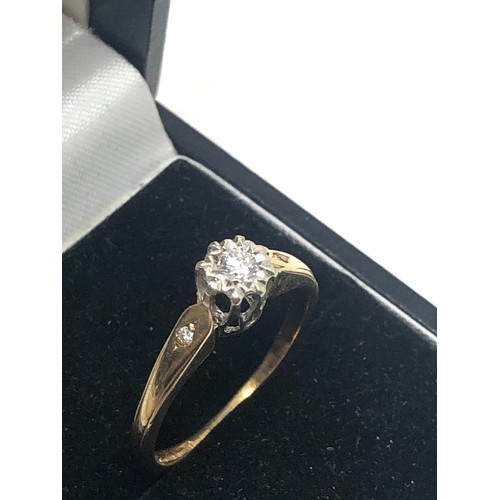 53 - 9ct gold diamond ring weight 2.2g