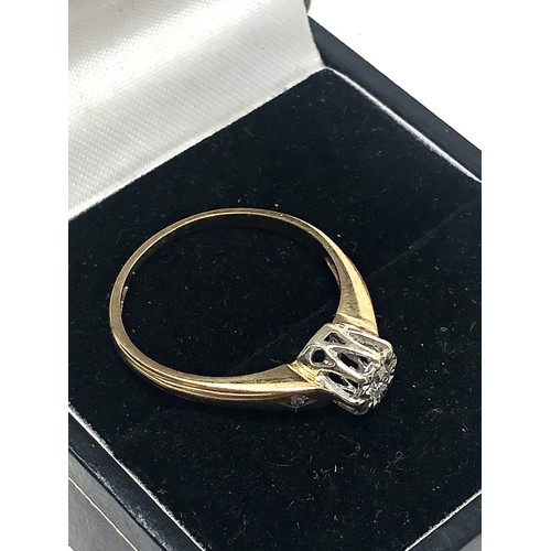 53 - 9ct gold diamond ring weight 2.2g