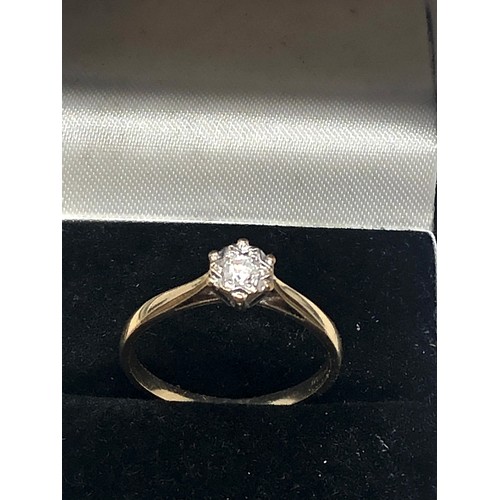 57 - 9ct gold diamond ring weight 1.6g