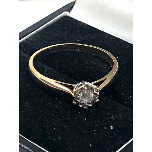 57 - 9ct gold diamond ring weight 1.6g