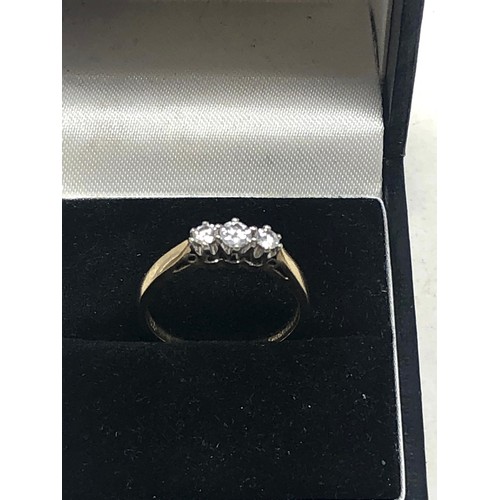 58 - 9ct gold diamond ring weight 2.2g 0.25ct diamonds