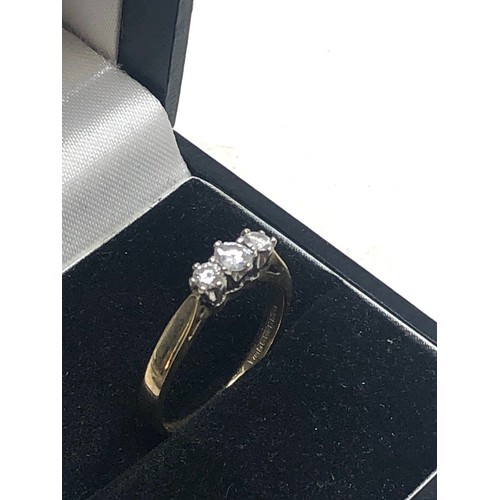 58 - 9ct gold diamond ring weight 2.2g 0.25ct diamonds