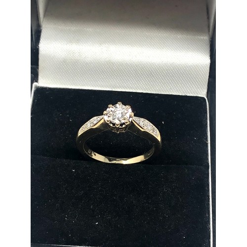 66 - 9ct gold diamond ring weight 2.1g 0.10ct diamonds