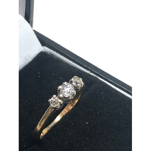 70 - 9ct gold diamond ring weight 2.4g