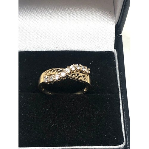 71 - 9ct gold diamond ring weight 2.1g