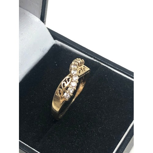 71 - 9ct gold diamond ring weight 2.1g