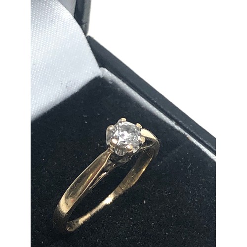 72 - 9ct gold diamond ring weight 2.3g 0.25ct diamond