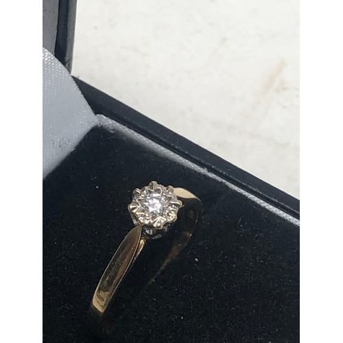 73 - 9ct gold diamond ring weight 2g