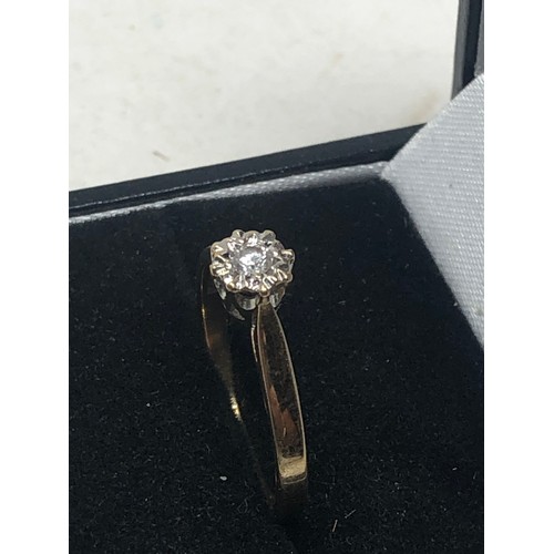 73 - 9ct gold diamond ring weight 2g