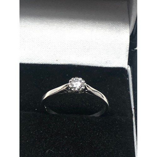 74 - 9ct white gold diamond ring weight 1.7g