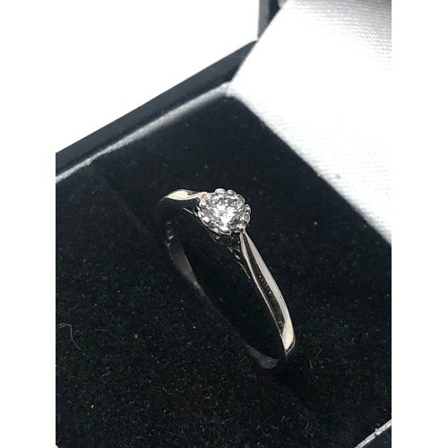 74 - 9ct white gold diamond ring weight 1.7g