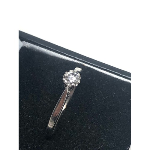 74 - 9ct white gold diamond ring weight 1.7g