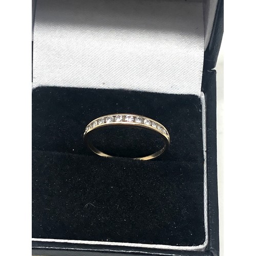 75 - 9ct gold diamond ring weight 1.1g 0.25ct diamonds