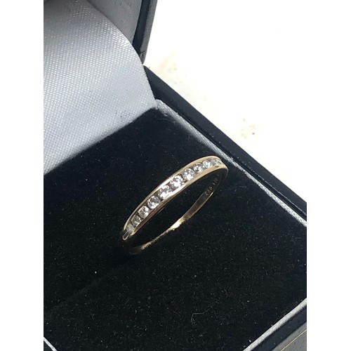 75 - 9ct gold diamond ring weight 1.1g 0.25ct diamonds