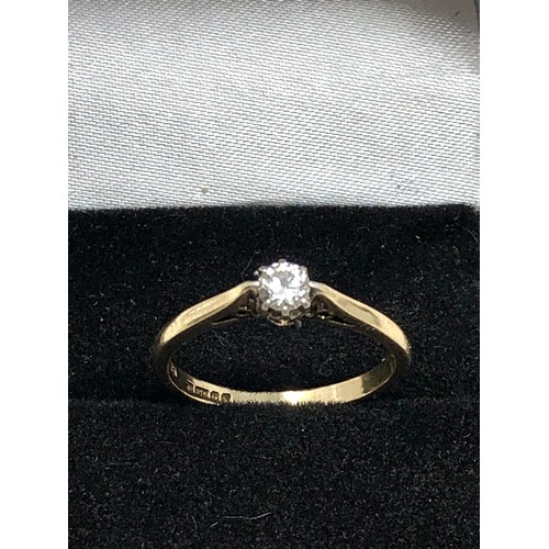 79 - 9ct gold diamond ring weight 1.8g est 0.20ct diamond diamond