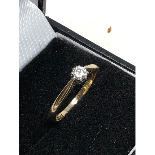 79 - 9ct gold diamond ring weight 1.8g est 0.20ct diamond diamond