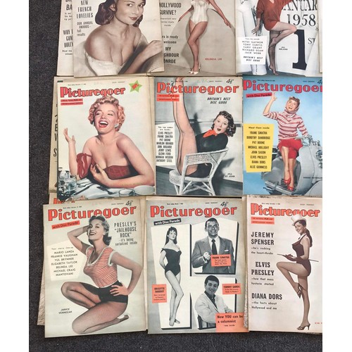 126 - 53 copies of the Picturegoer magazine, 1956/1958