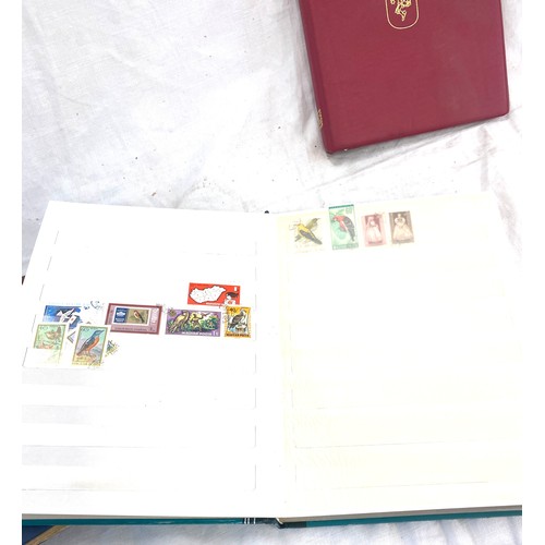 127 - Selection of vintage stamps in 3 stamp albums