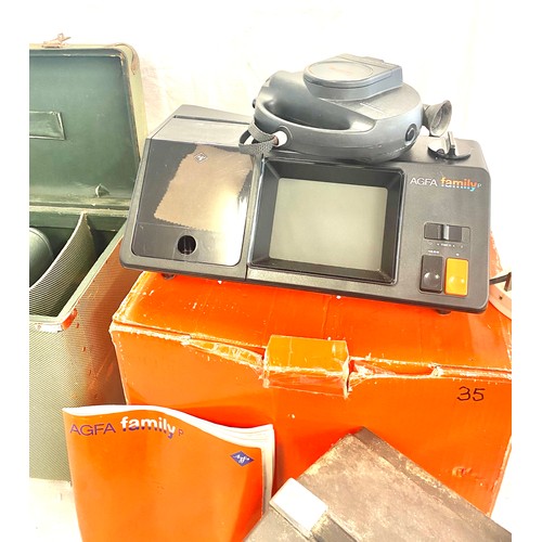 304 - Selection of projector equipment includes bell and howel, agfa family set automatic camera etc