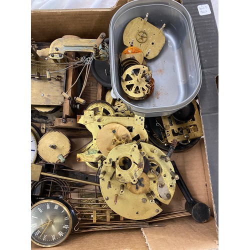 231 - Selection of clock parts/ clock faces all for spares or repairs