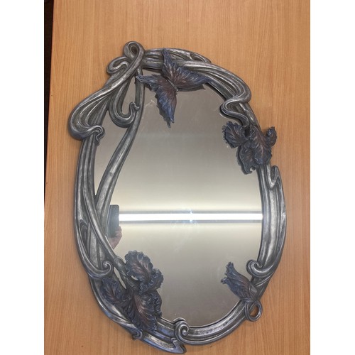 164 - A past times Irish and Butterfly mirror measures approx 30.5 inches high and 21 inches diameter