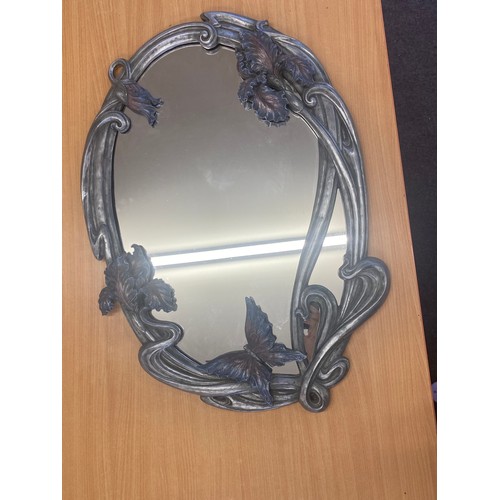 164 - A past times Irish and Butterfly mirror measures approx 30.5 inches high and 21 inches diameter