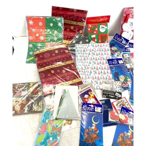 255 - A selection of assorted Christmas craft items to include post cards, foam stamps etc