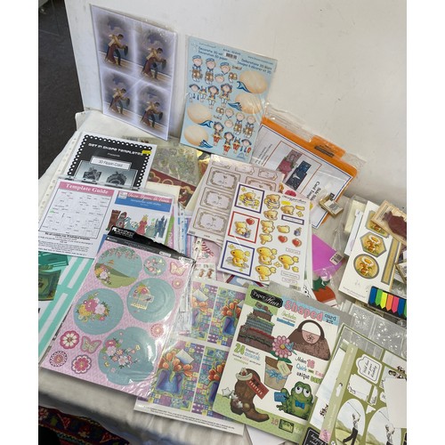 241 - Selection of craft miscellaneous to include templates, shape card kits, decoupage etc