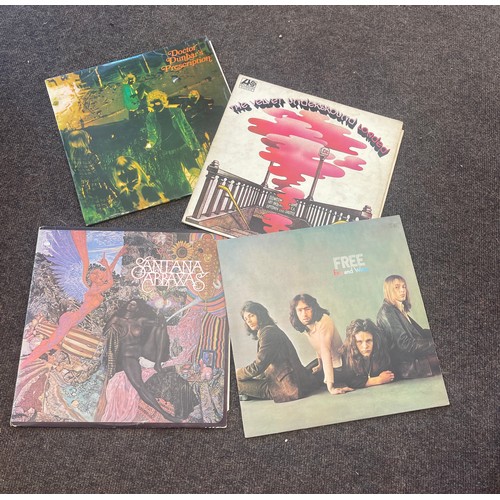 296 - 4 Rock LPs includes Velvet inderground, Aynsley dunbar, Free, Santana