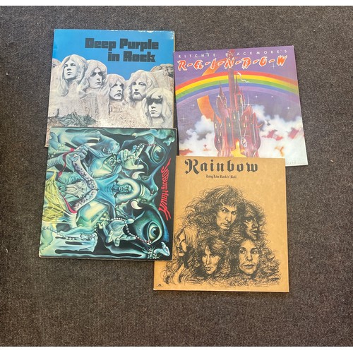 113 - 4 Rock Lps includes Deep Purple, 2 Rainbow and Joburg Hawk