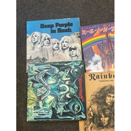 113 - 4 Rock Lps includes Deep Purple, 2 Rainbow and Joburg Hawk