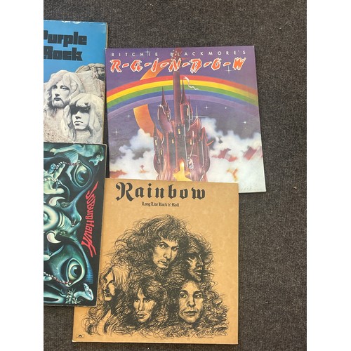 113 - 4 Rock Lps includes Deep Purple, 2 Rainbow and Joburg Hawk