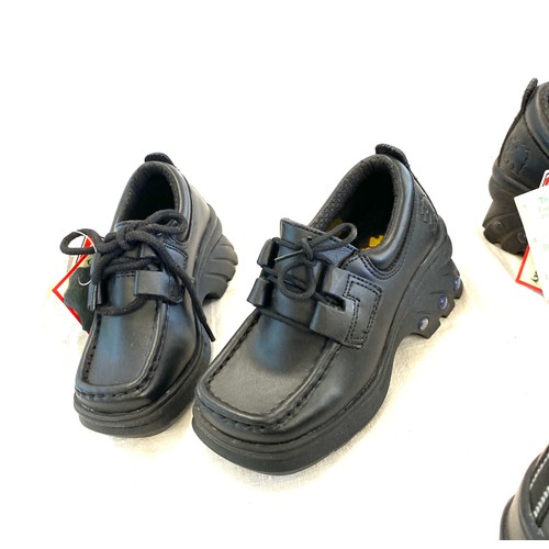 244 - 3 Pairs of boys school shoes includes 2 Light up stop look listen shoes