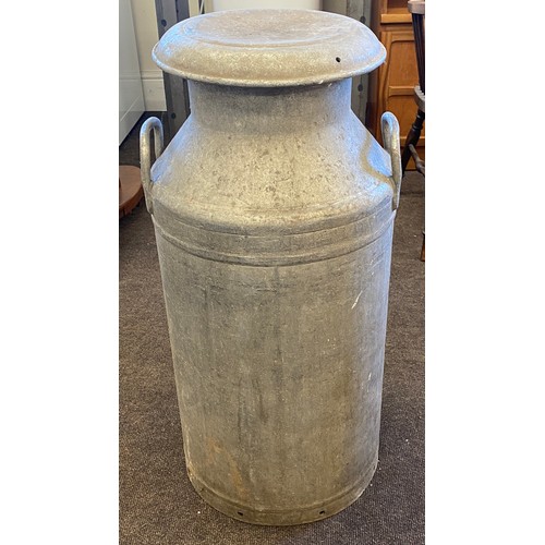 265 - Large stainless steel milk churn with lid