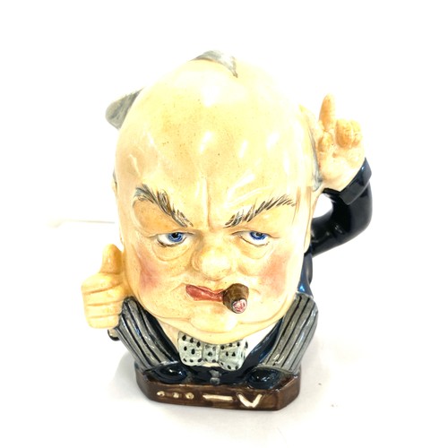 344 - Burleigh Ware Toby Jug Churchill Victory - 6301 BW total height 5 inches