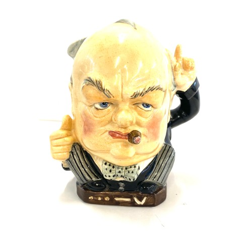 344 - Burleigh Ware Toby Jug Churchill Victory - 6301 BW total height 5 inches