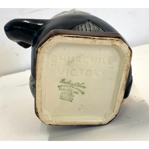 344 - Burleigh Ware Toby Jug Churchill Victory - 6301 BW total height 5 inches