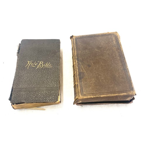 139 - Selection of antique bibles, one dated 1896