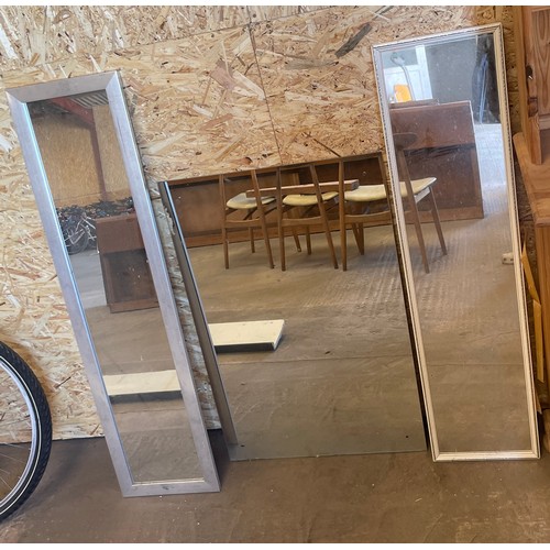 340 - Selection of 3 framed mirrors largest measures approx 35 inches tall 23.5 inches wide