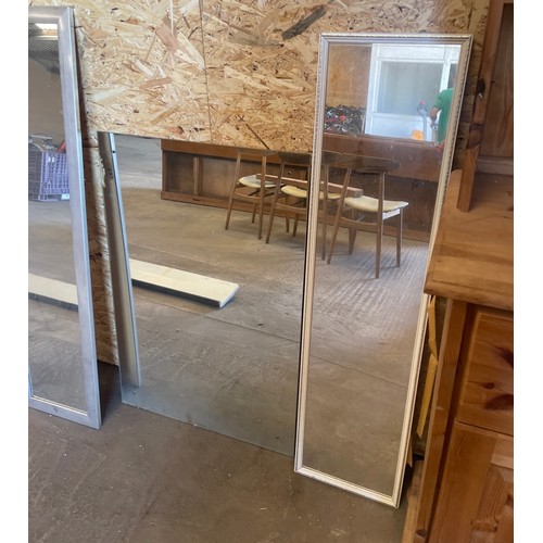 340 - Selection of 3 framed mirrors largest measures approx 35 inches tall 23.5 inches wide