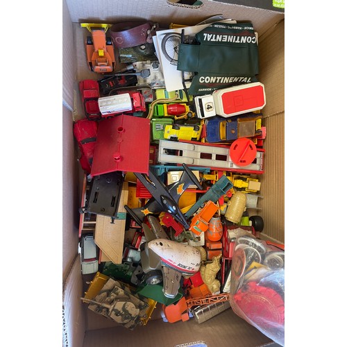 243 - Box of vintage and later cars includes Corgi Matchbox etc