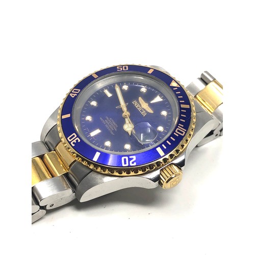 456 - Gents Invicta automatic professional 660ft-200m gents wristwatch the watch is ticking