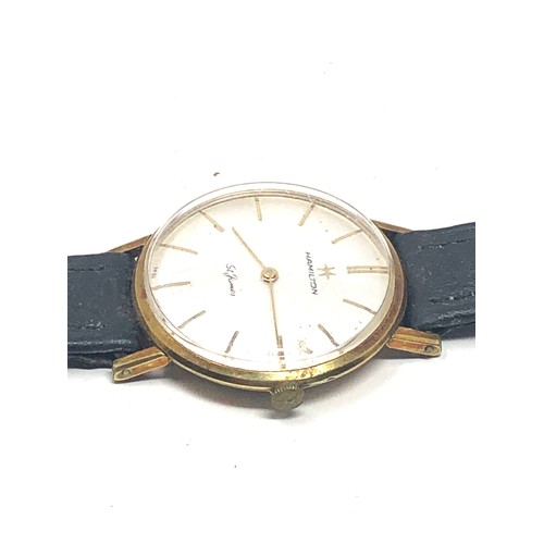 451 - Vintage gents Hamilton st james wristwatch the watch is ticking