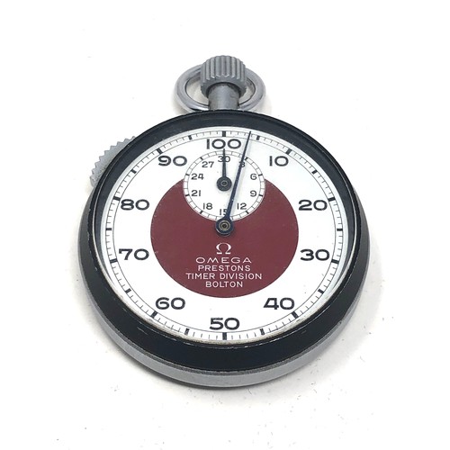 464 - Omega stop watch prestons timer division bolton the watch is ticking