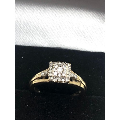 85 - 9ct gold diamond ring weight 2.8g 0.21ct diamonds