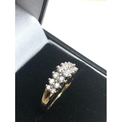 96 - 9ct gold diamond ring weight 3.5g 0.50ct diamonds