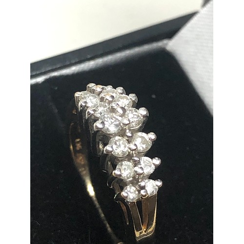 96 - 9ct gold diamond ring weight 3.5g 0.50ct diamonds