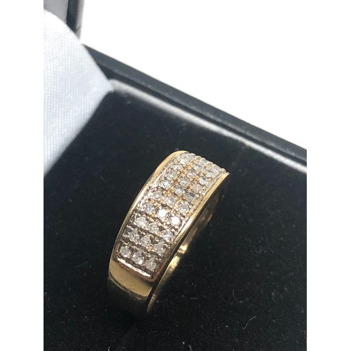 103 - 9ct gold  diamond ring weight 2.6g 0.25ct diamonds