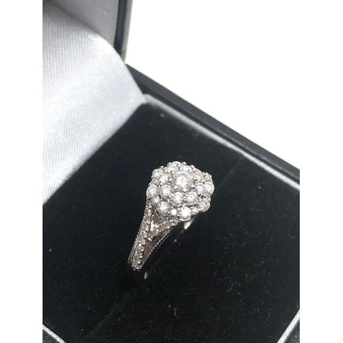 105 - 9ct white gold  diamond ring weight 3g 0.50ct diamonds